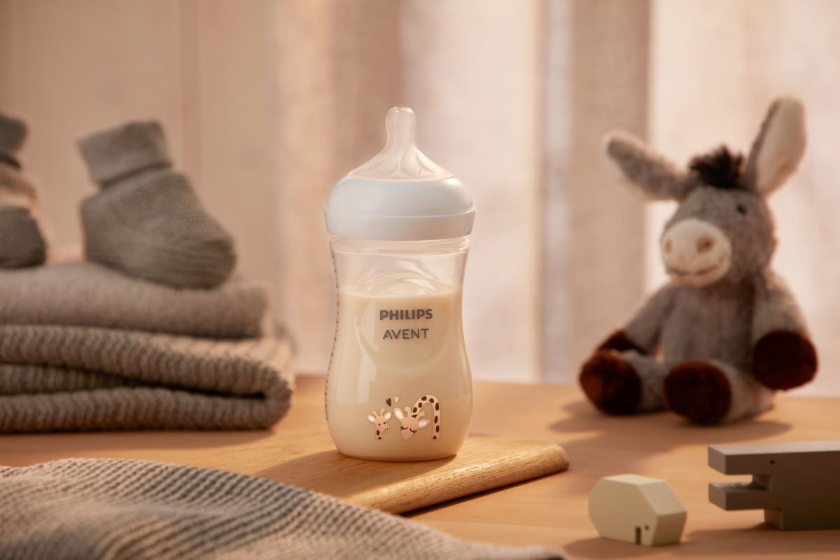 Babyflasche Natural Response weiß/Giraffe, von Geburt an, 260 ml, 1 St
