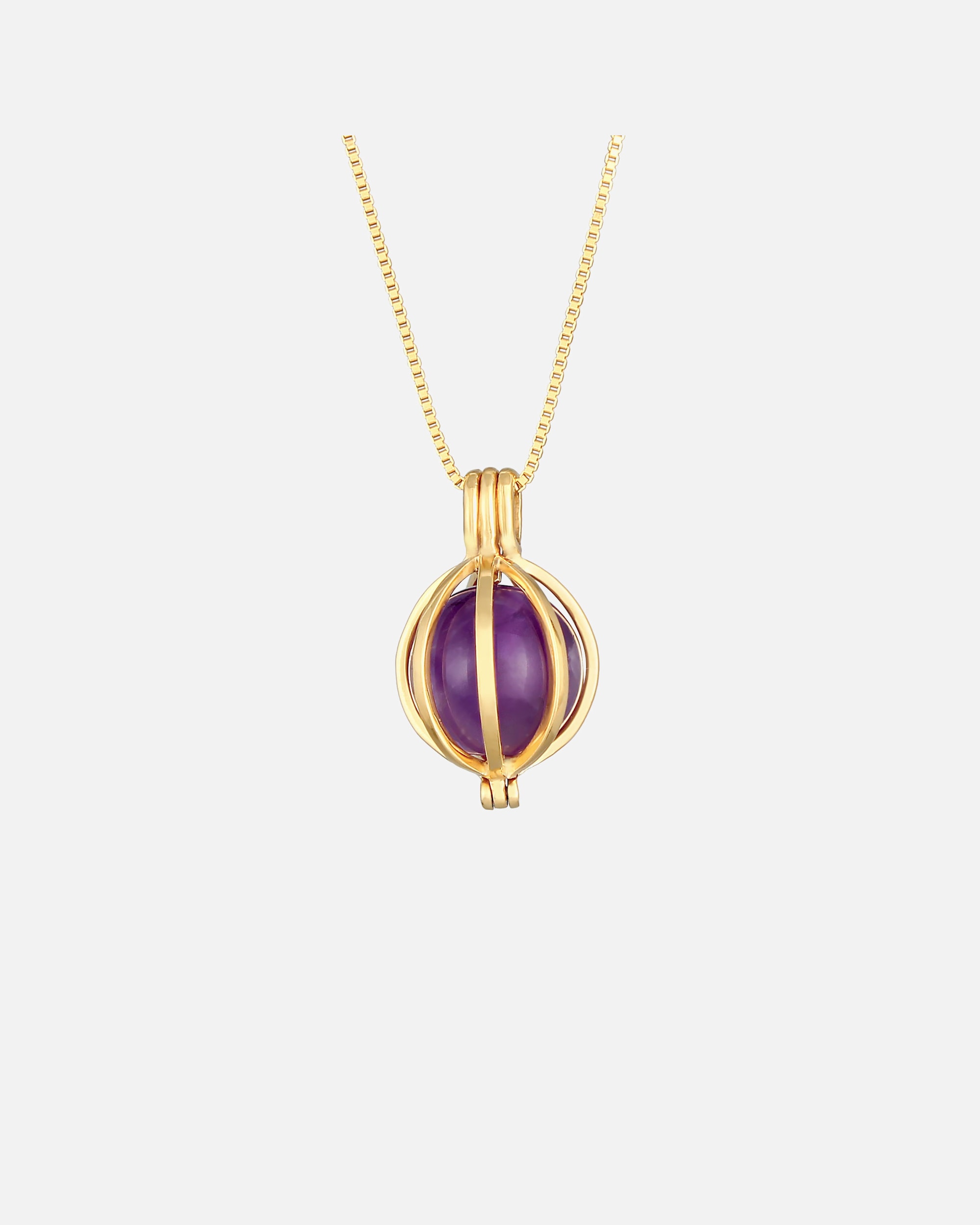 Ciondolo Elli PREMIUM Trendy Purple Lady Ball con ametista in argento sterling 925 placcato oro
