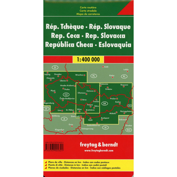 Tschechische Republik / Slowakische Republik  1 : 400 000. Autokarte - Straßenkarte