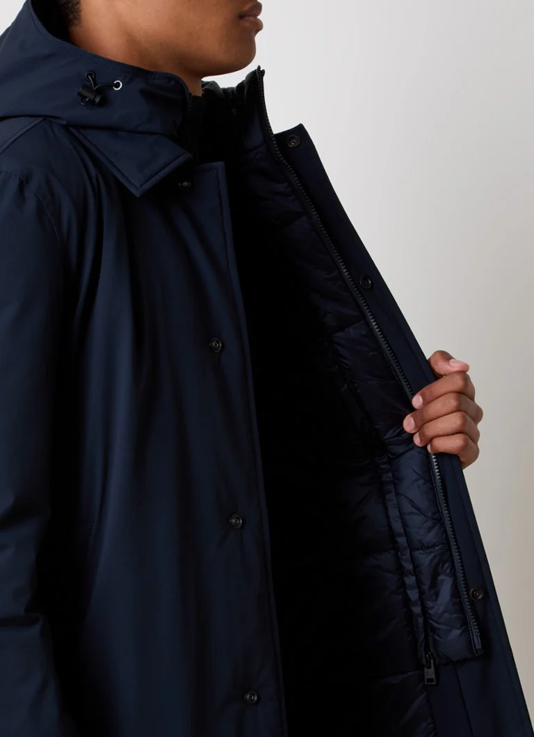 Woolrich Parka s kapucí a kapsami na zip