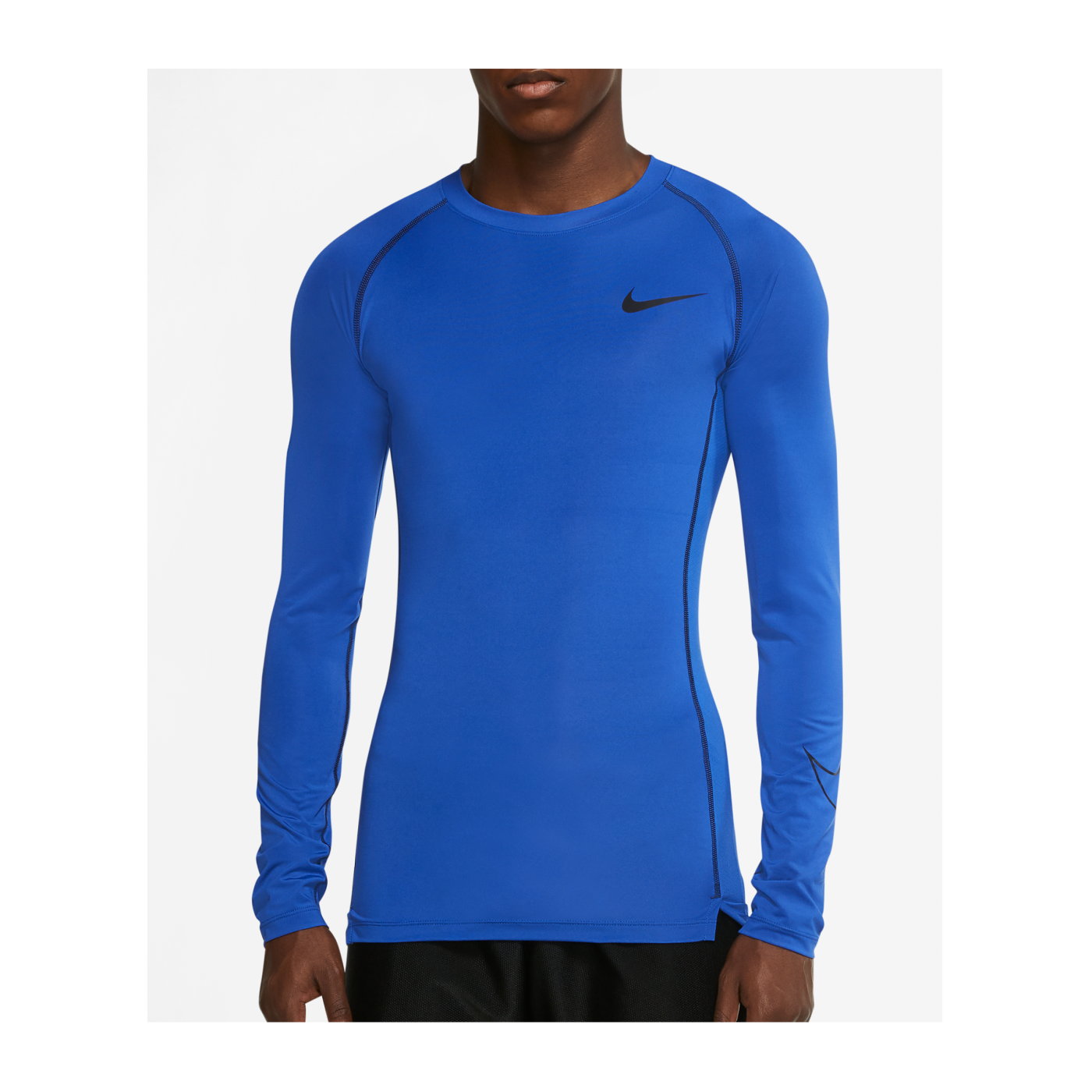 Nike Pro Longsleeve Blau Schwarz F480
