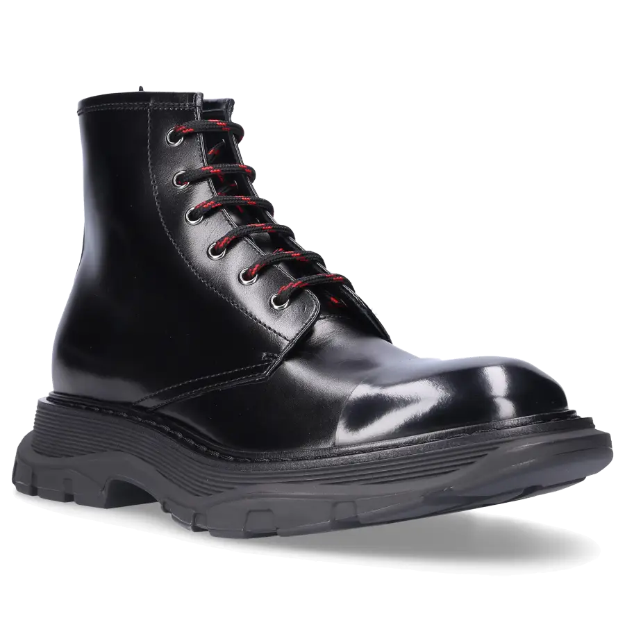 Alexander McQueen - Schnürboots WHSW1 Kalbsleder - schwarz