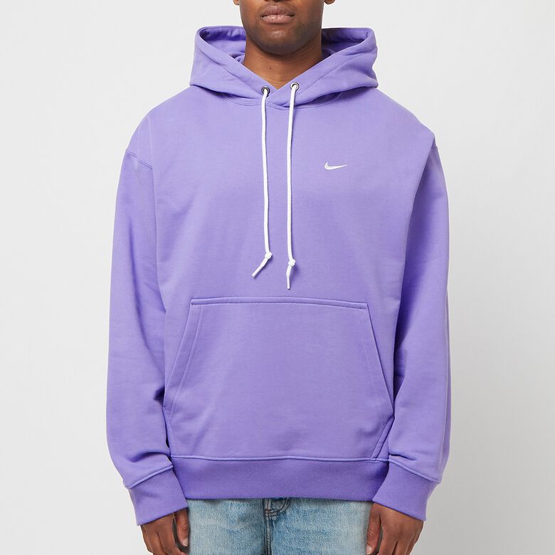 NIKE Solo Swoosh French Terry Pullover Hoodie space purple/white