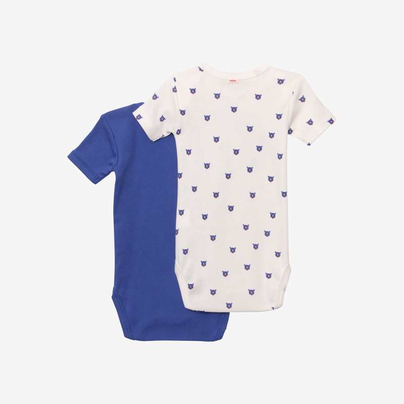 Bodies bébé bleu et écru Catimini