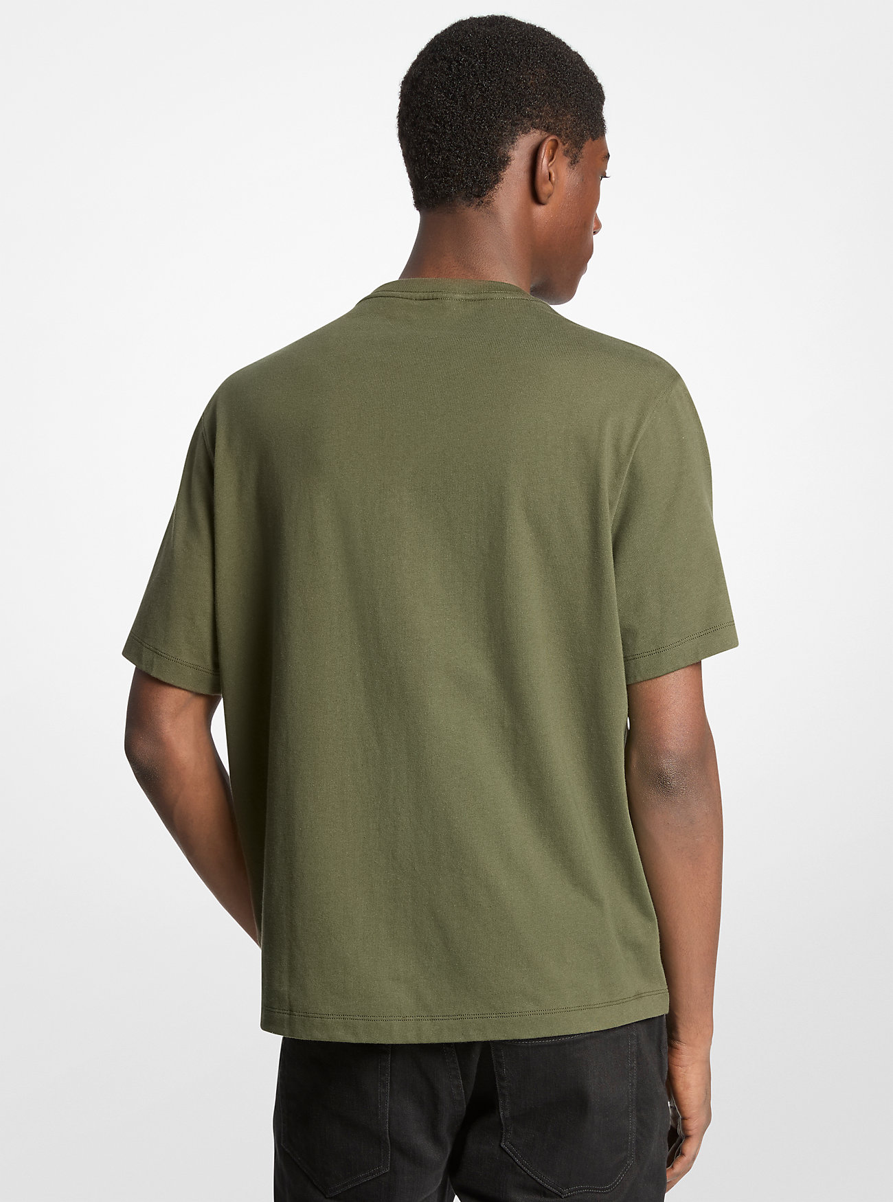 T-skjorte i bomullsjersey med logopreget logo – IVY