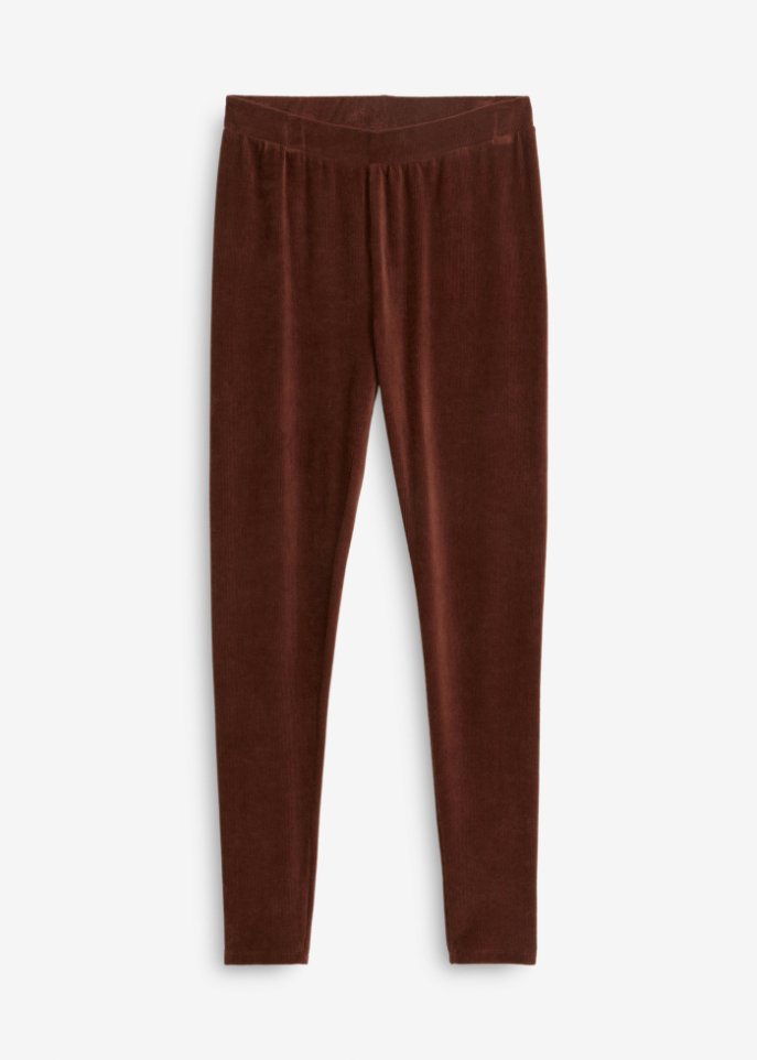 Feincord-Leggings mit breitem Komfortbund