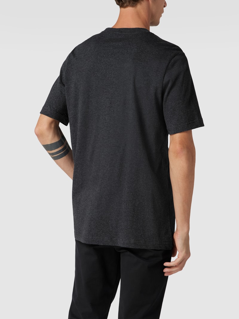 T-Shirt mit Label-Print in graphit