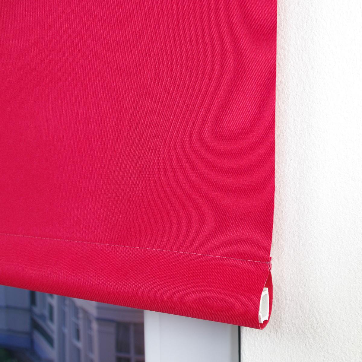 Bella Casa Rollo, Mittelzugrollo Uni Verdunkelung, 92 x 180 cm, rot