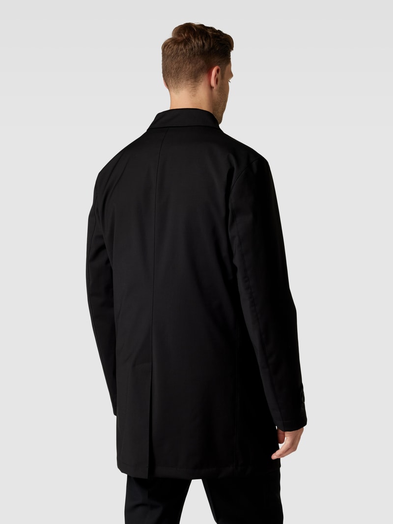 Mantel mit Knopfleiste Modell 'Jared' in schwarz