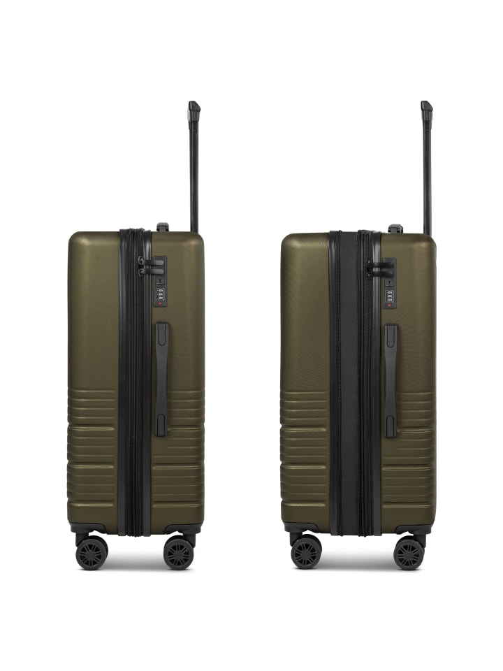 Camel Active Hanoi 4 Rollen Kofferset 3-teilig mit Dehnfalte in khaki günstig kaufen onesize