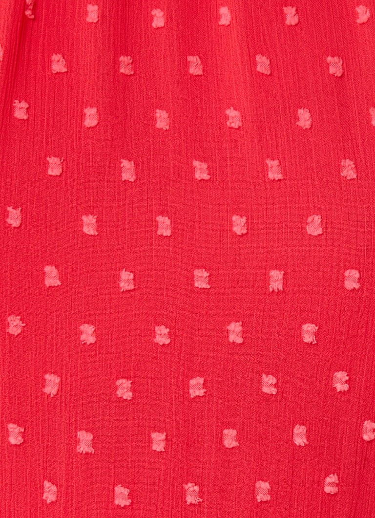 Abito midi con stampa a pois e volant di LKBennett