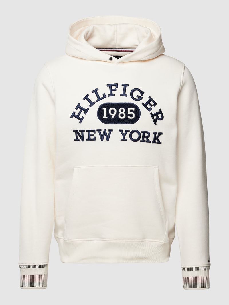 Hoodie mit Label-Stitching Modell 'MONOTYPE COLLEGIATE' in offwhite