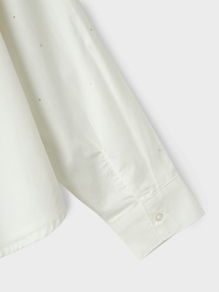 name it Bluse NKFOLARA LS SHORT LOOSE SHIRT in bright white günstig kaufen 122/128