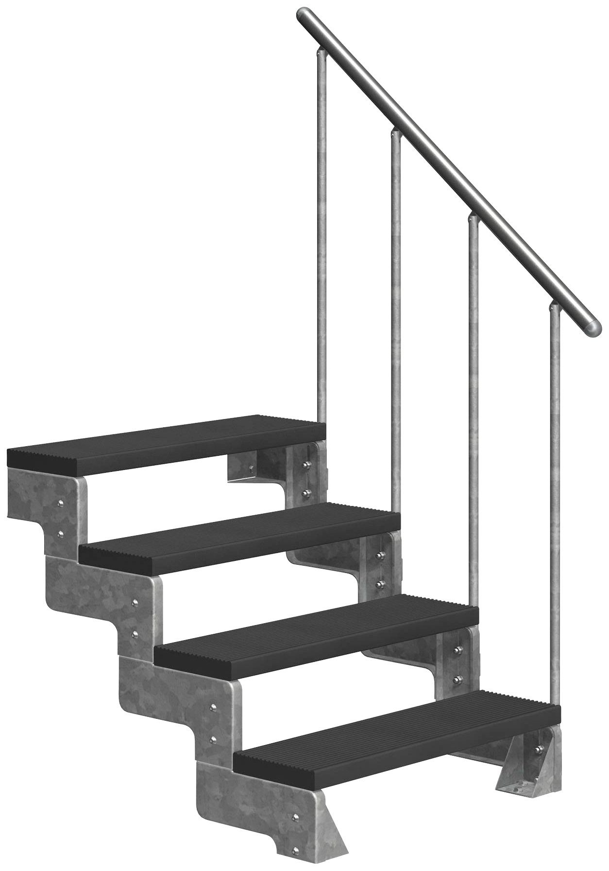 Dolle Außentreppe Gardentop, für Geschosshöhen bis 88 cm, Stufen offen, TRIMAX®-Stufen 80 cm