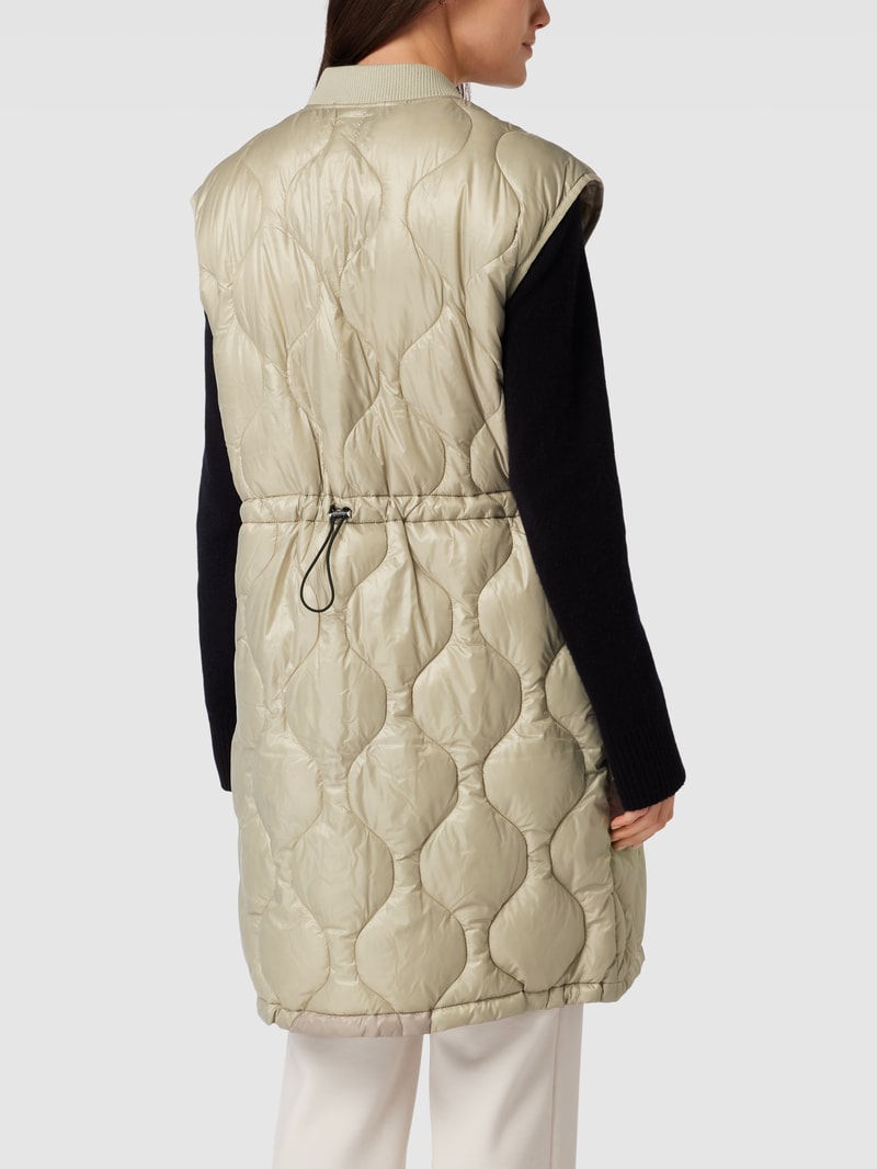Steppweste mit Strukturmuster in beige