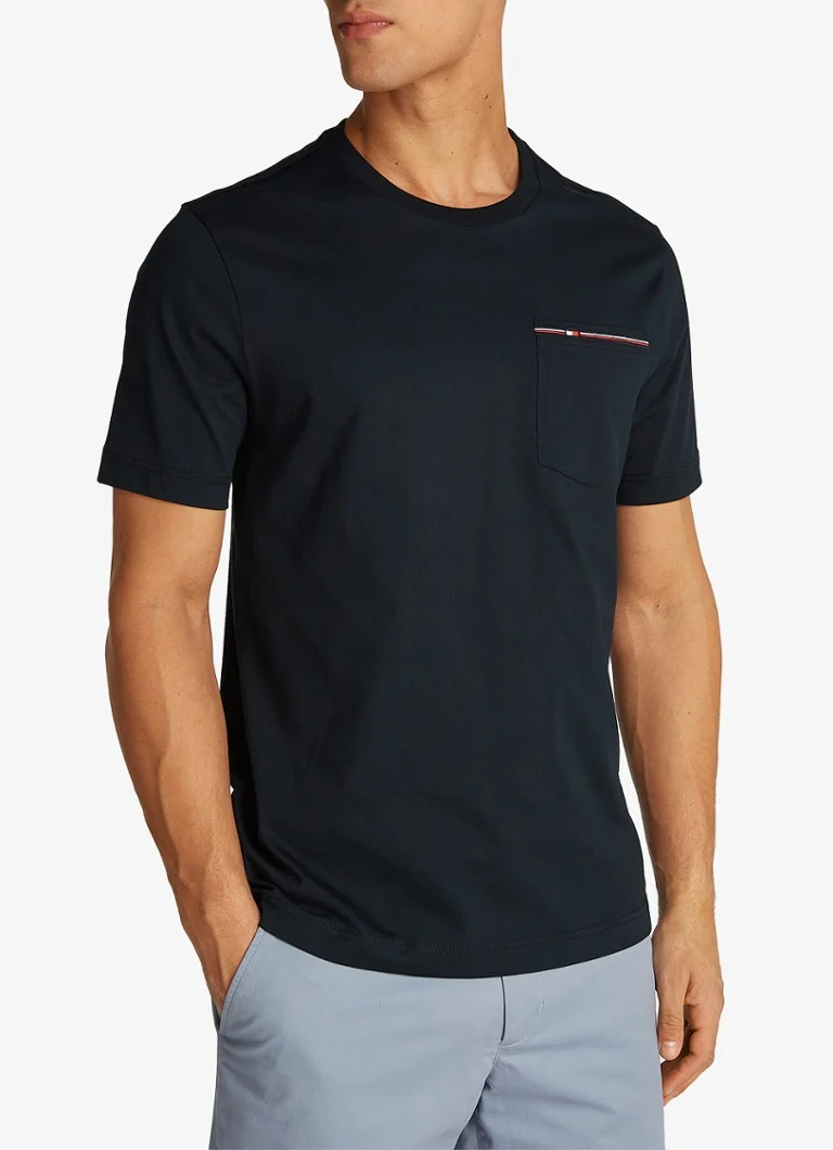 Tricou Tommy Hilfiger Global cu buzunar la piept