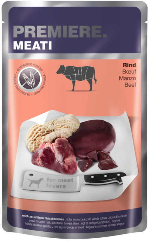 PREMIERE Hundenassfutter PREMIERE Meati Pouch Adult 5x500g Rind