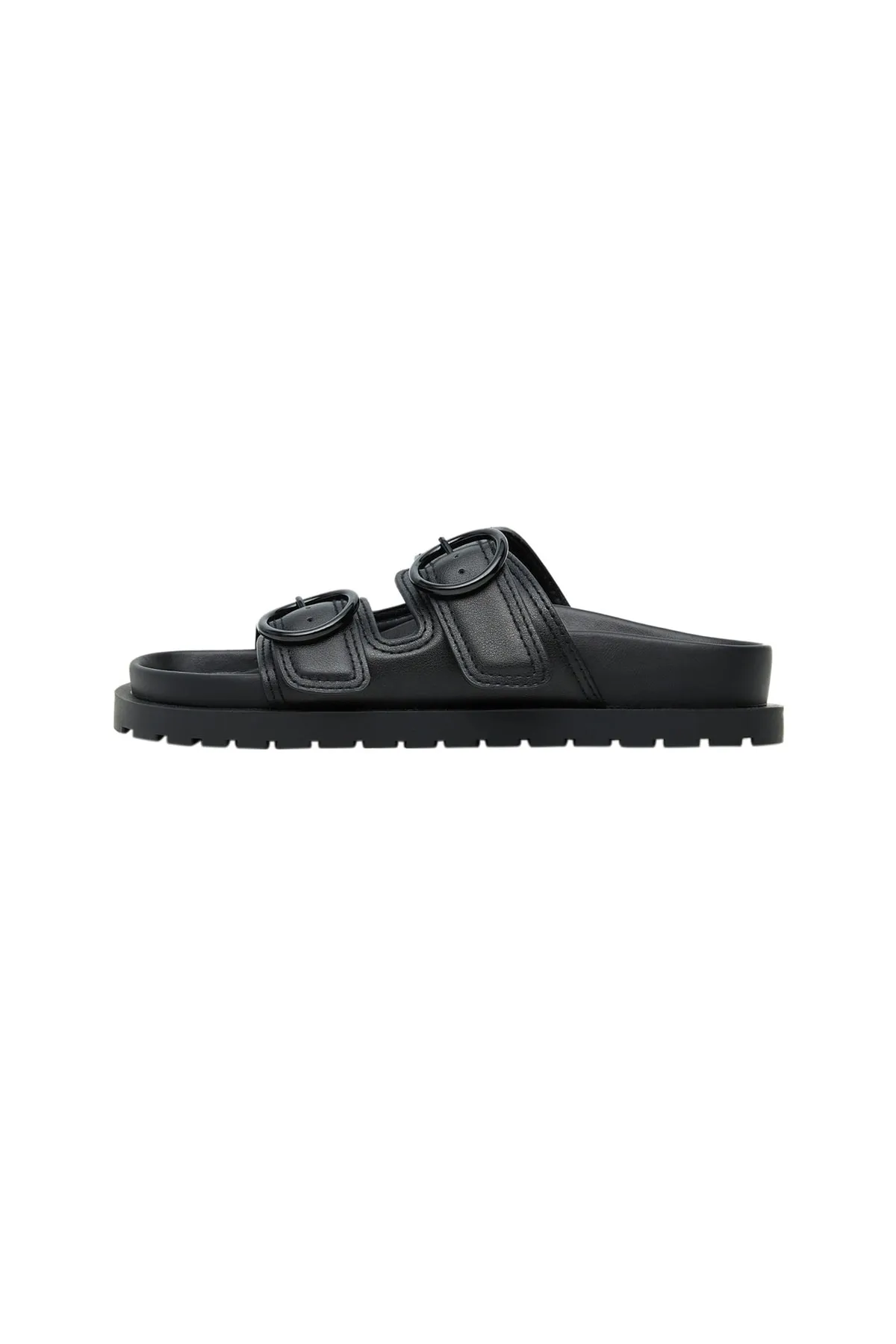 MANGO  Sandalette - Schwarz - Flacher Absatz