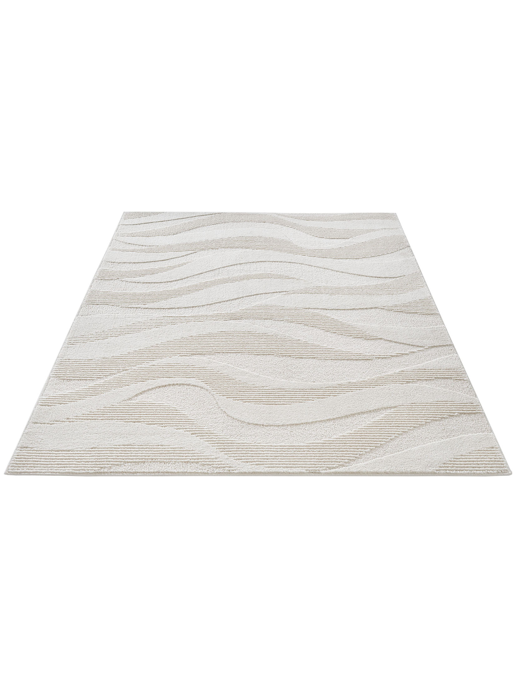 Onde Moderner Teppich, Creme