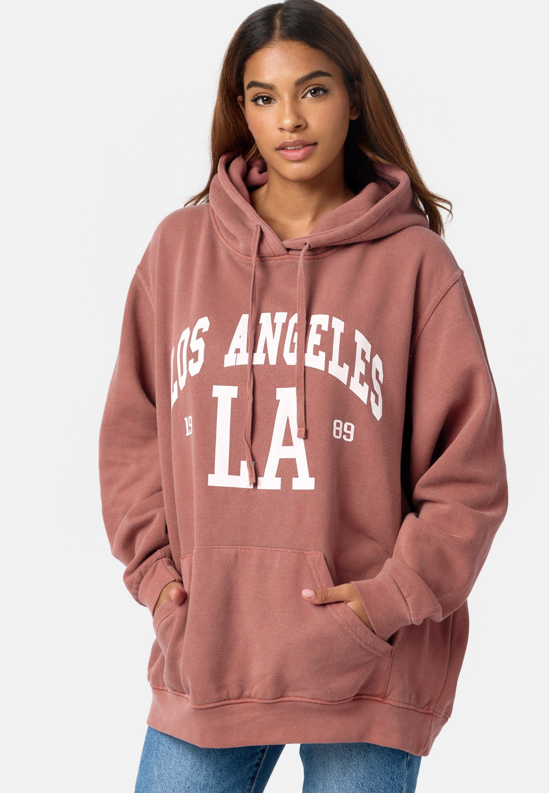 Worldclassca Hoodie Worldclassca Oversized Hoodie LA Kapuzenpullover Washed Sweatshirt NEU
