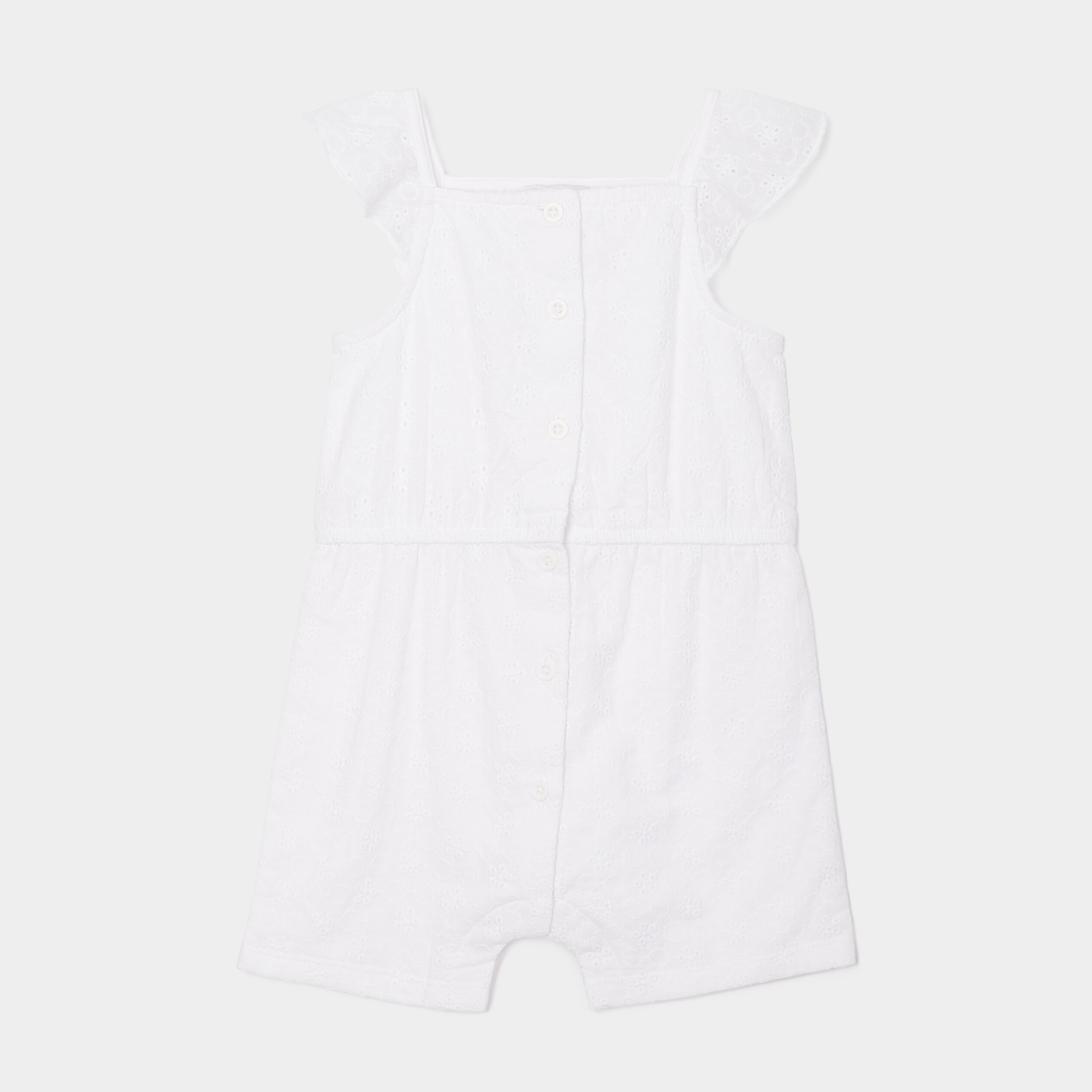 Combinaison short broderie anglaise ecru bébé fille | La Halle