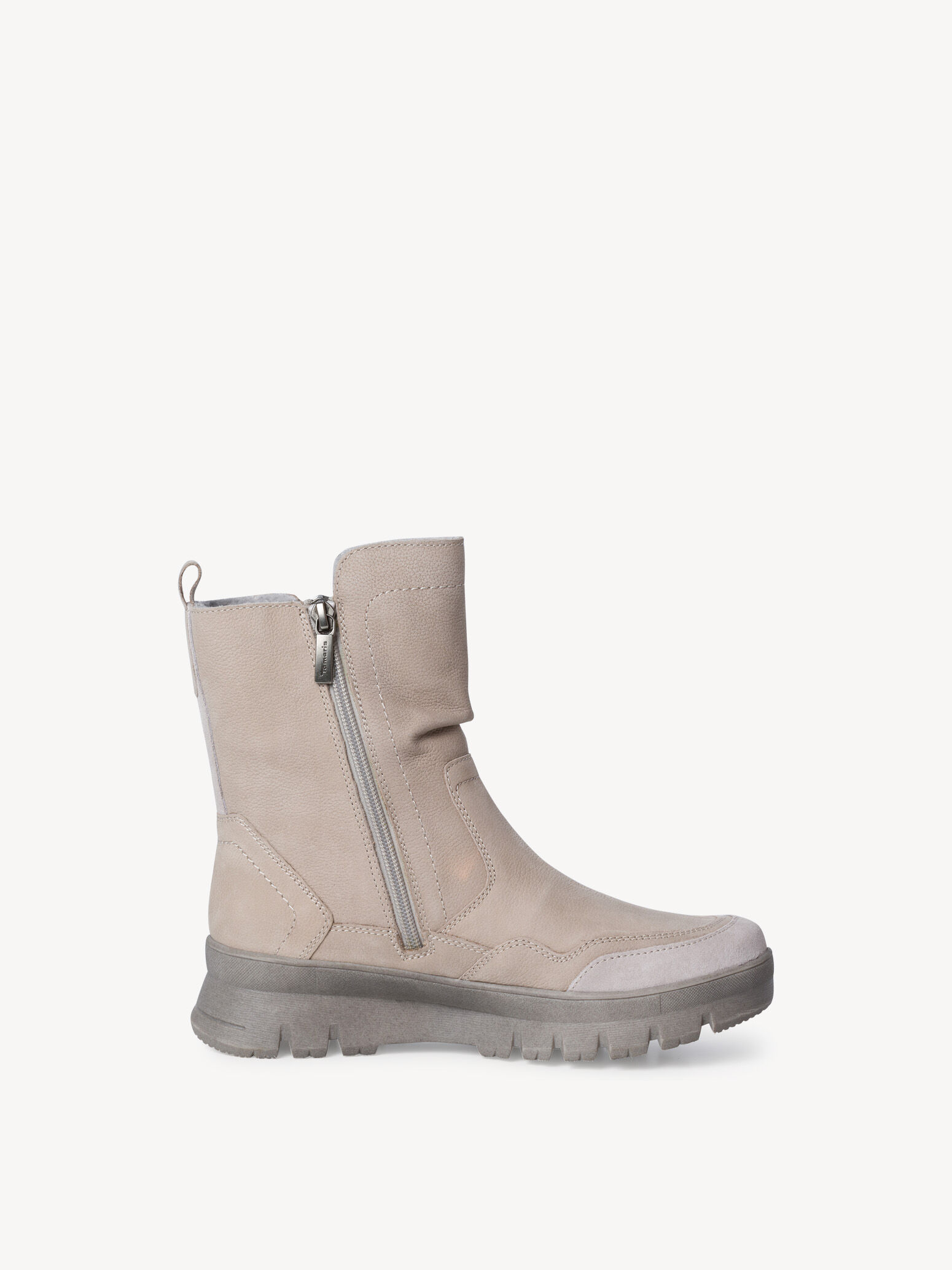 Bottine en cuir - gris