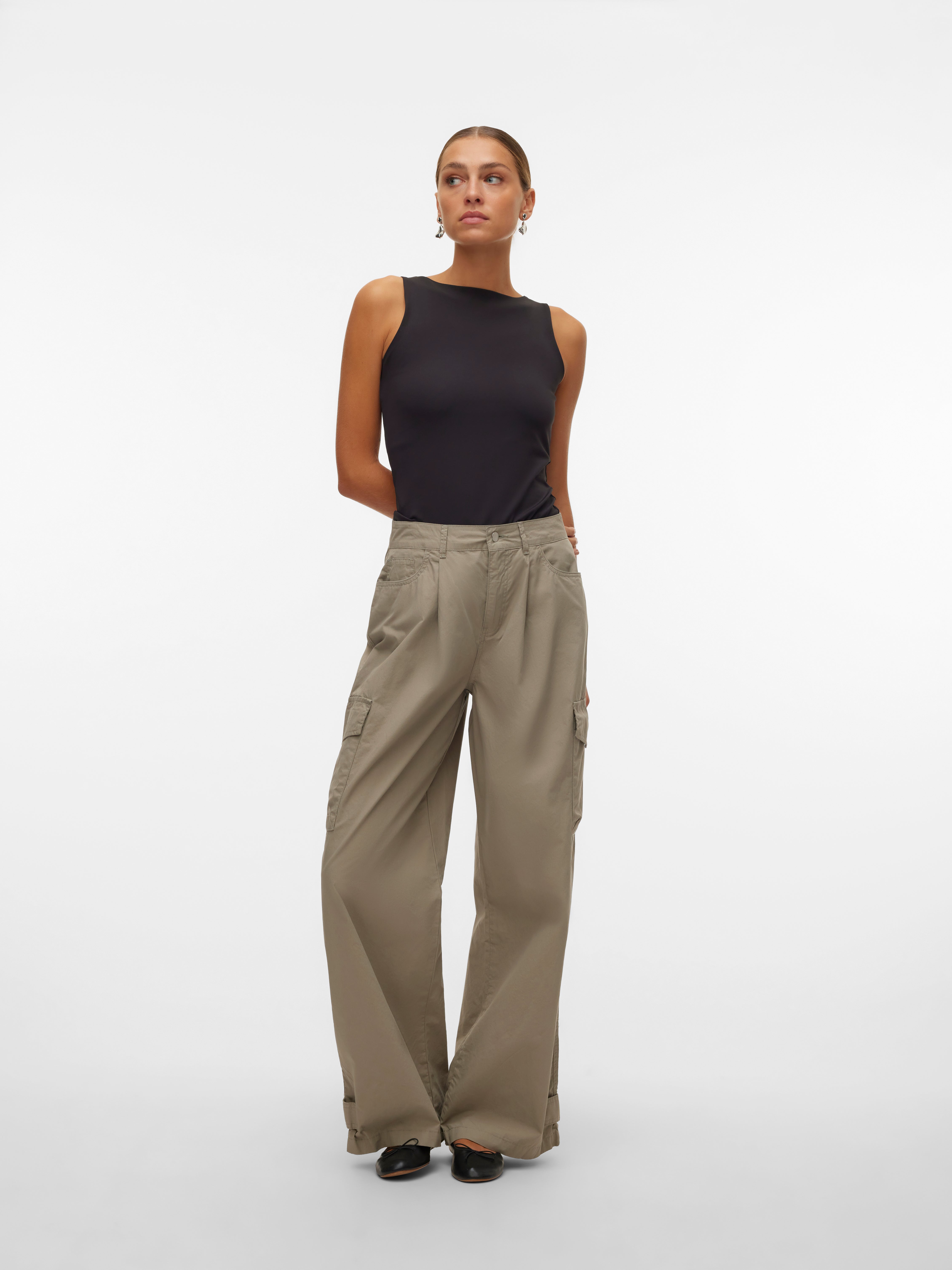 VMDILLON Hohe Taille Cargohose