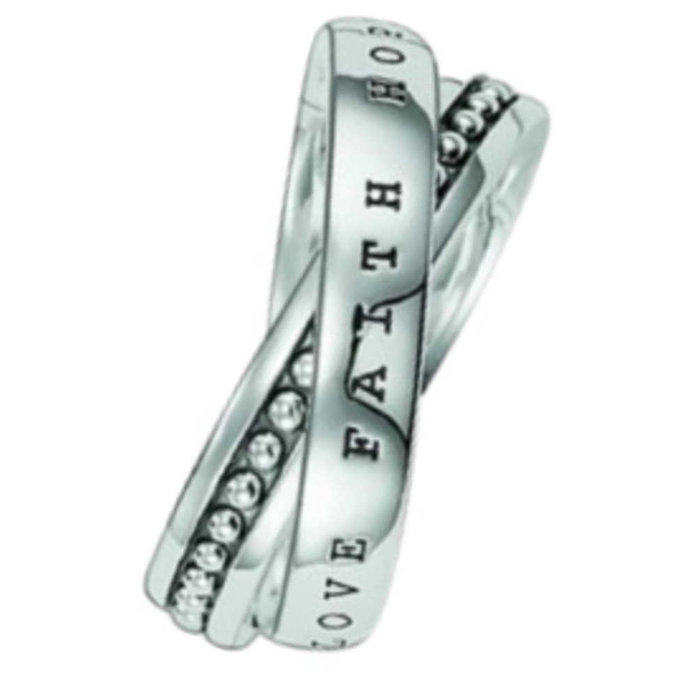 Thomas Sabo Bague pour hommes 925 Argent argent Bague