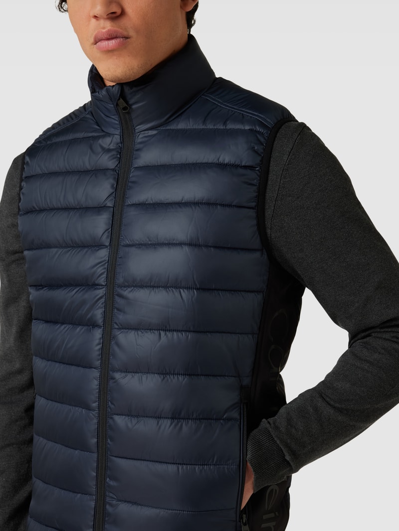 Weste mit Label-Details in marineblau