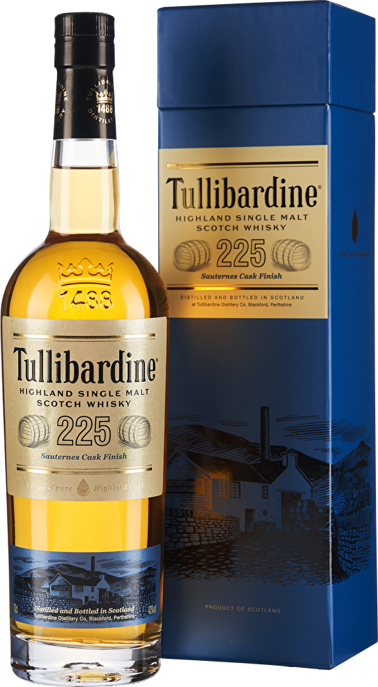 Tullibardine Scotch Whisky Single Malt 225 Sauternes Finish 0,7 Liter im Geschenkkarton