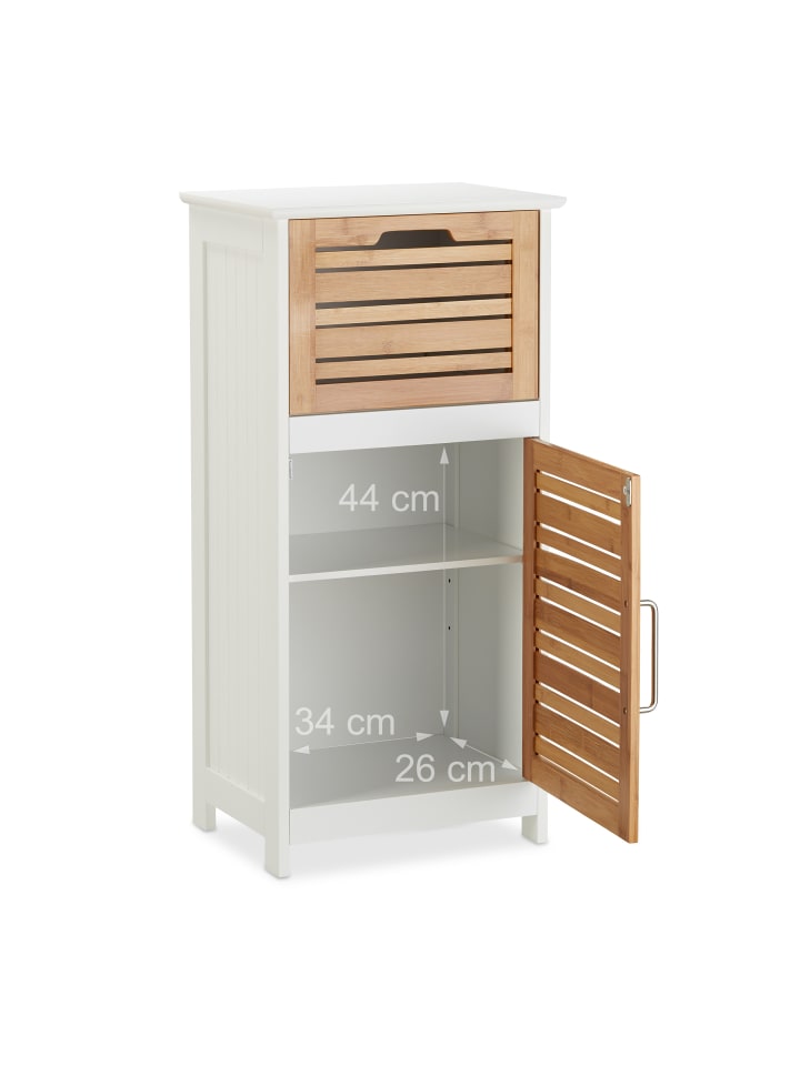 relaxdays Beistellschrank in Weiß - (B)40 x (H)83 x (T)30 cm günstig kaufen onesize
