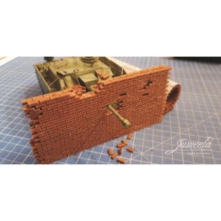 Ziegelmauer 23,5 x 13,8 cm
