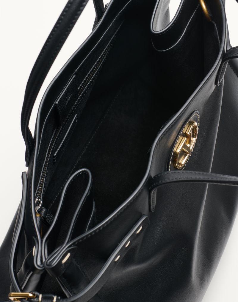 Bolsa de compras Valentino Garavani Antibes média em couro de bezerro