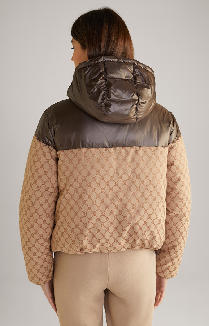 Jacquard-Jacke in Beige/Braun