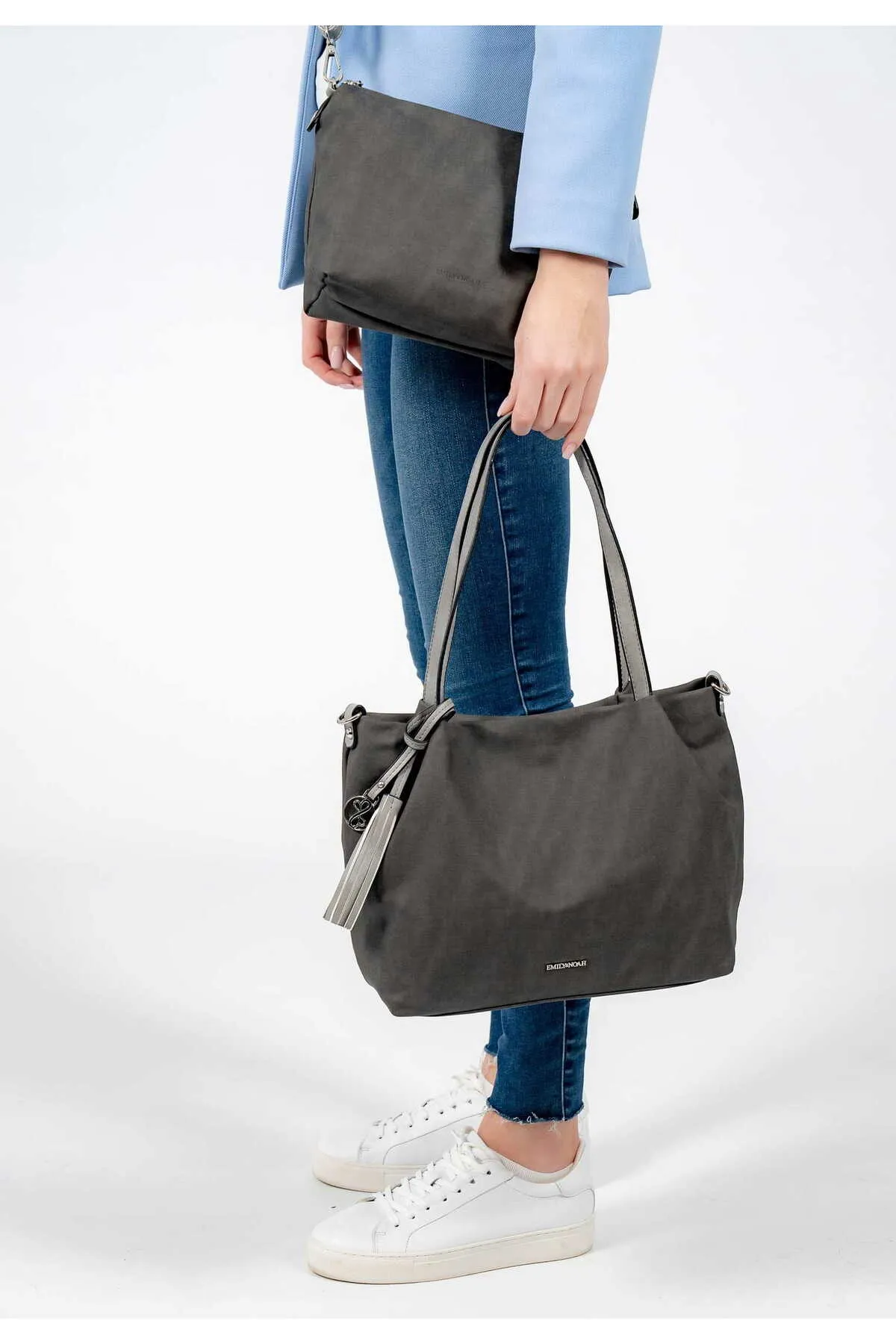 Emily & Noah  Handtasche - Grau - Unifarben