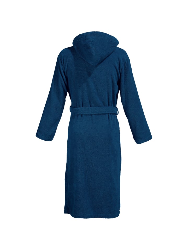 Erwin Müller Frottier Unisex-Bademantel mit Kapuze Heidelberg in marine günstig kaufen