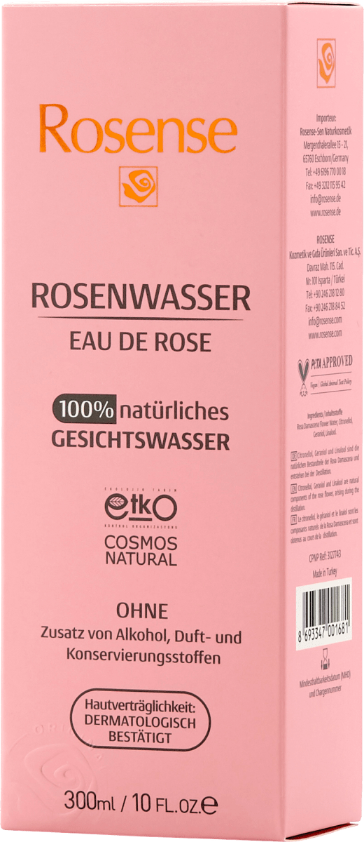 Gesichtswasser Rosenwasser, 300 ml