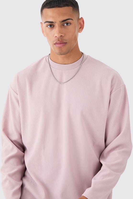 Langärmliges Oversize Ottoman T-Shirt