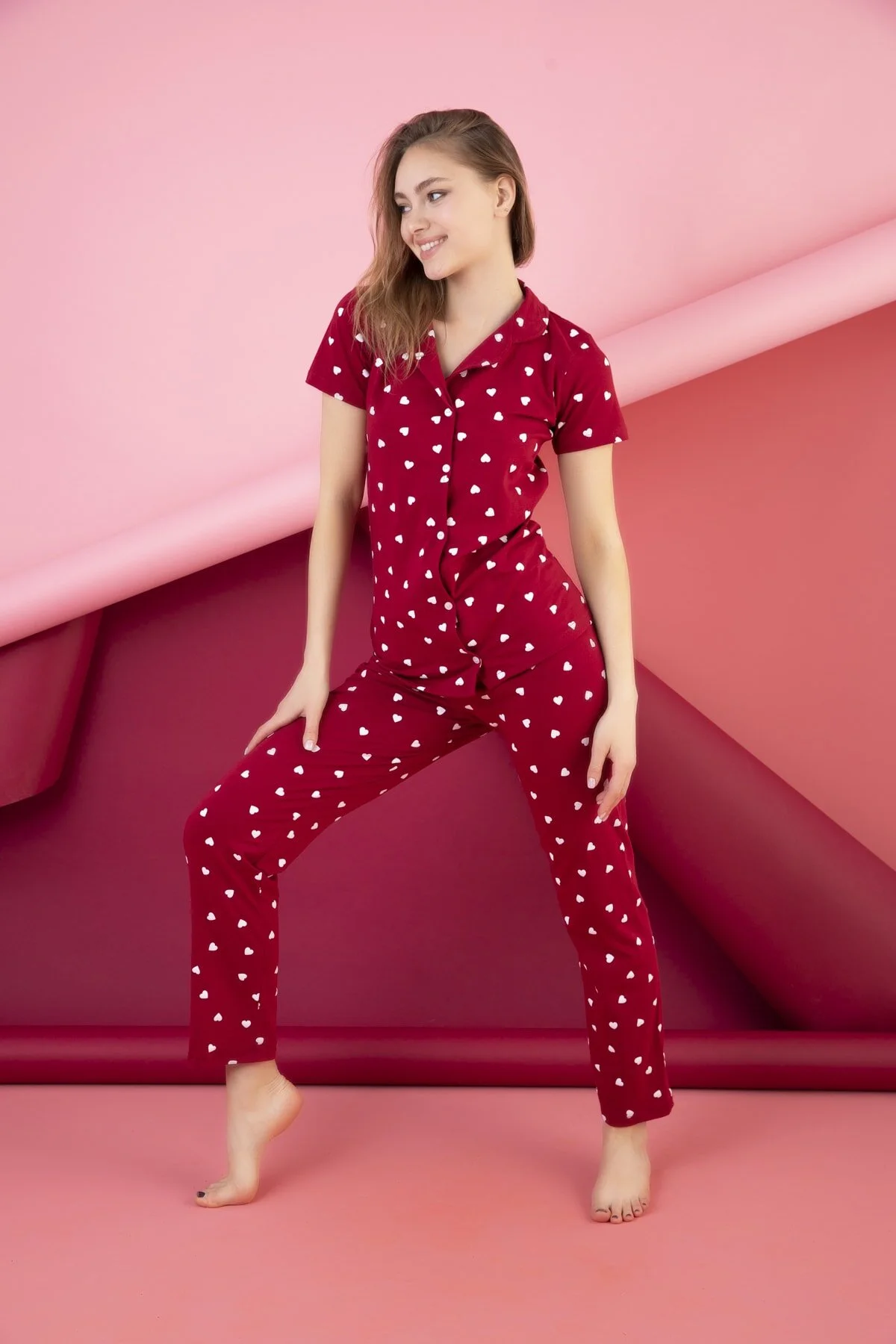 ELİTOL  Pyjama-Set mit Knöpfen