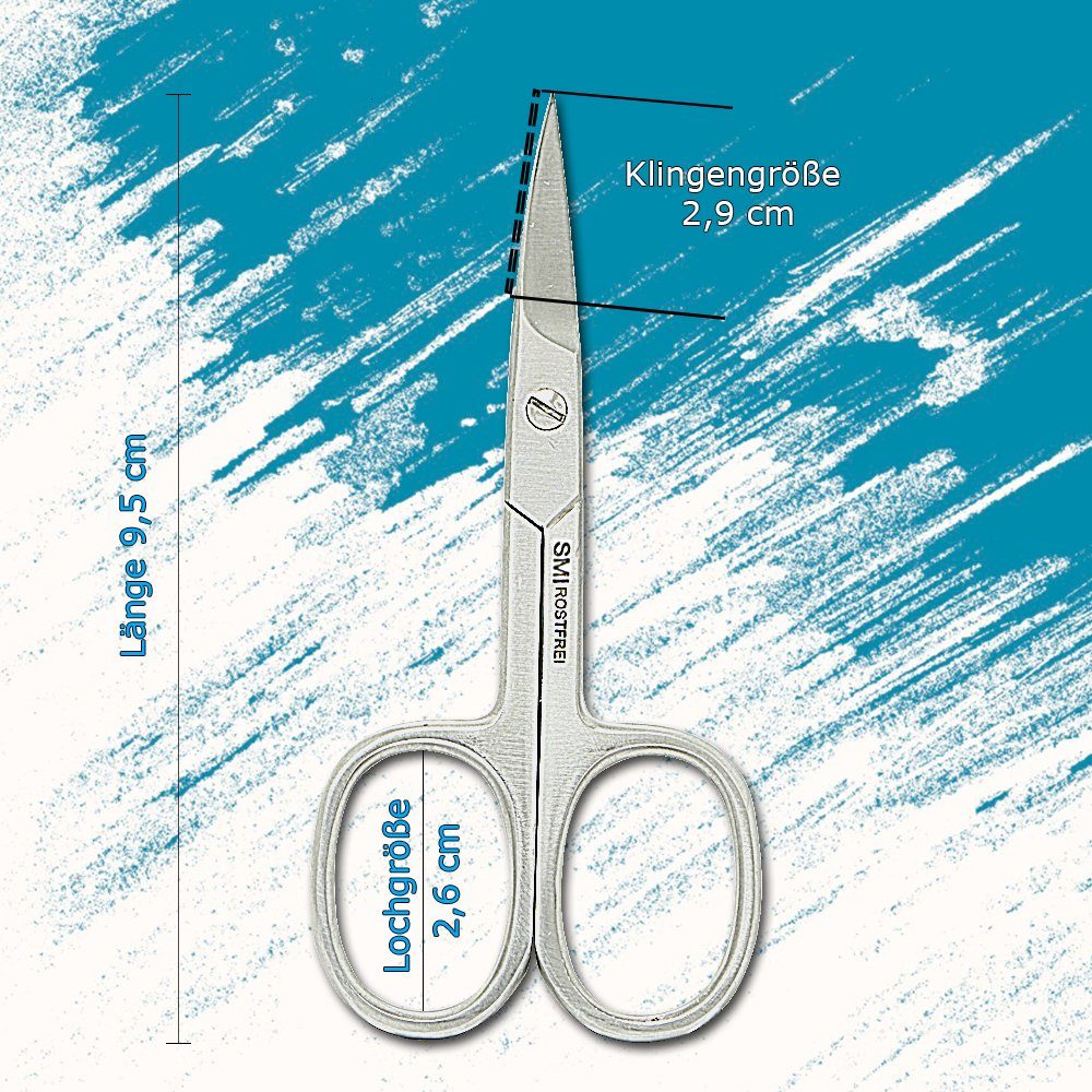 SMI Nagelschere Nagelschere gebogen Maniküre Schere Fingernägel Fußnägel, (1-tlg)