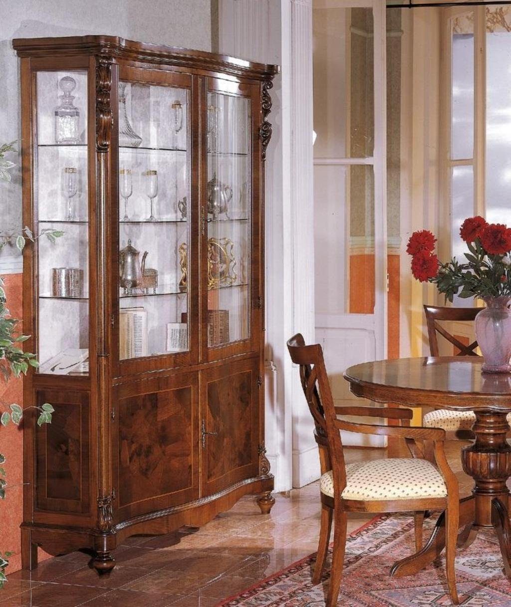 JVmoebel Esszimmer-Set, Luxus Esszimmer Set Garnitur 6tlg Holz Möbel Kommode 3x Stuhl Tisch