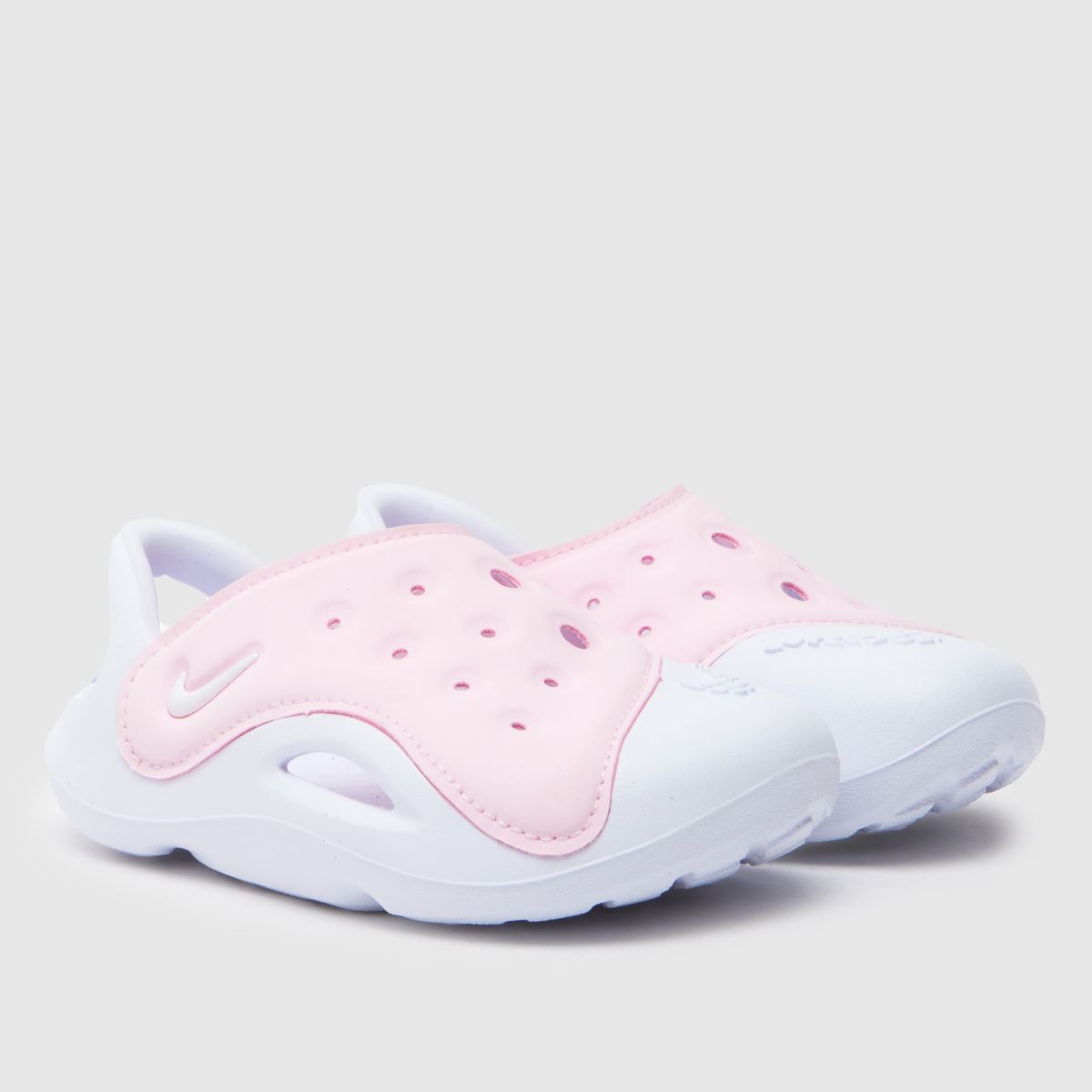 Nike ljusrosa aqua swoosh sandaler för småbarn för flickor
