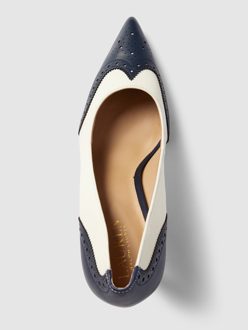 High Heels mit Two-Tone-Machart Modell 'LYNDEN' in marineblau