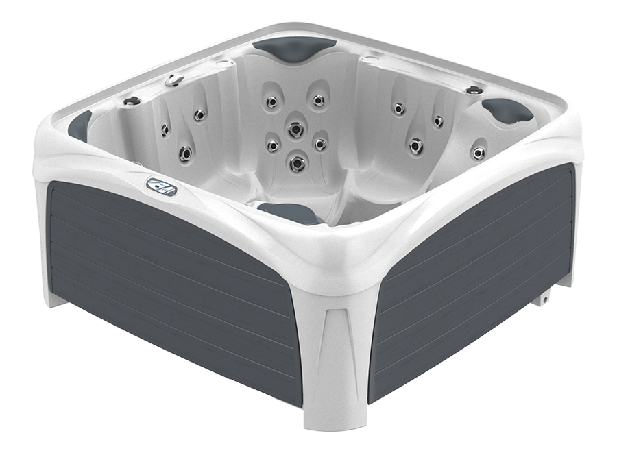 Interhiva Dream Outdoor Whirlpool inkl. Abdeckung & Treppe mit Wärmeisolierung 730L für bis zu 5 Personen