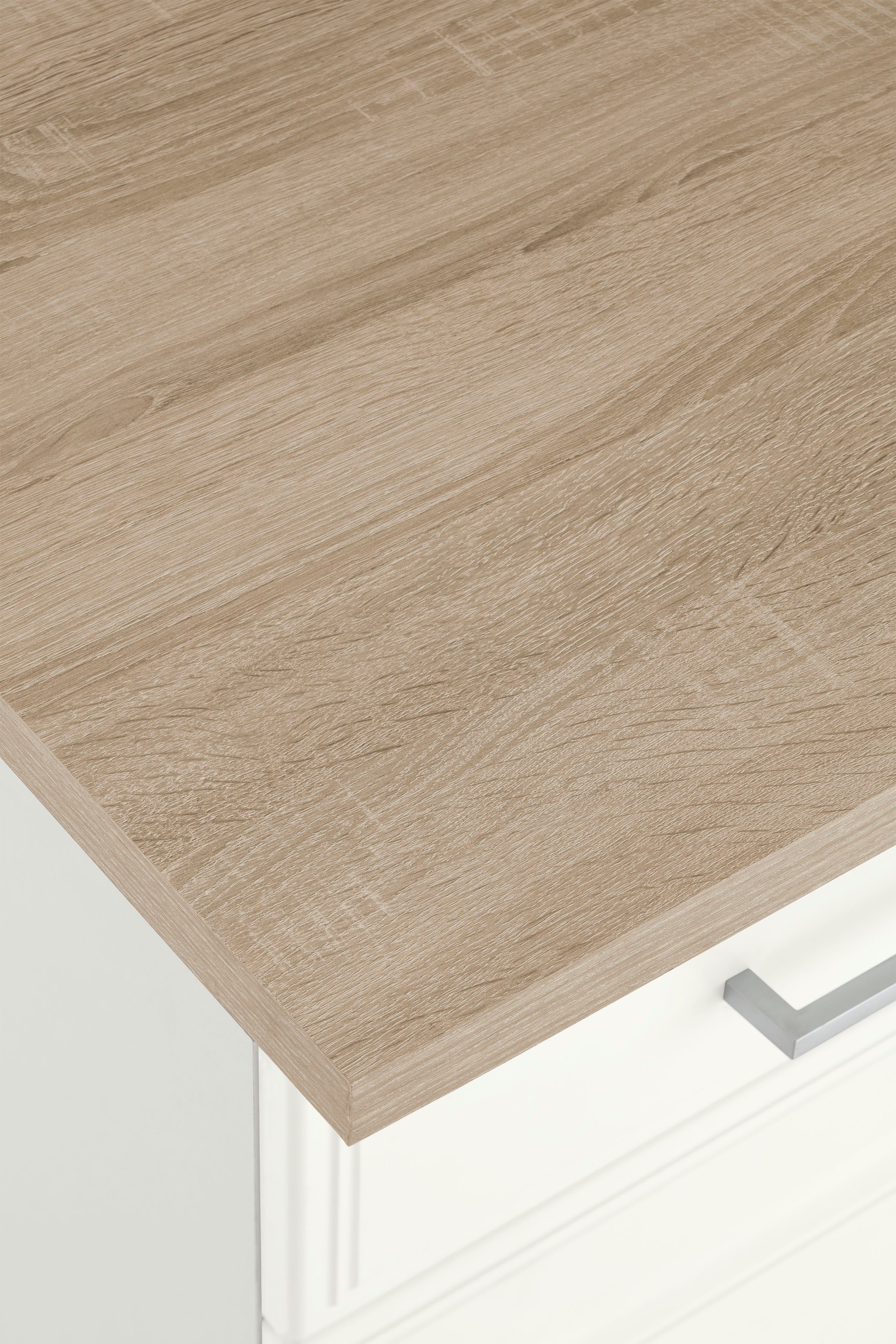 HELD MÖBEL Küchenzeile Stockholm, Breite 280 cm, mit hochwertigen MDF Fronten im Landhaus-Stil