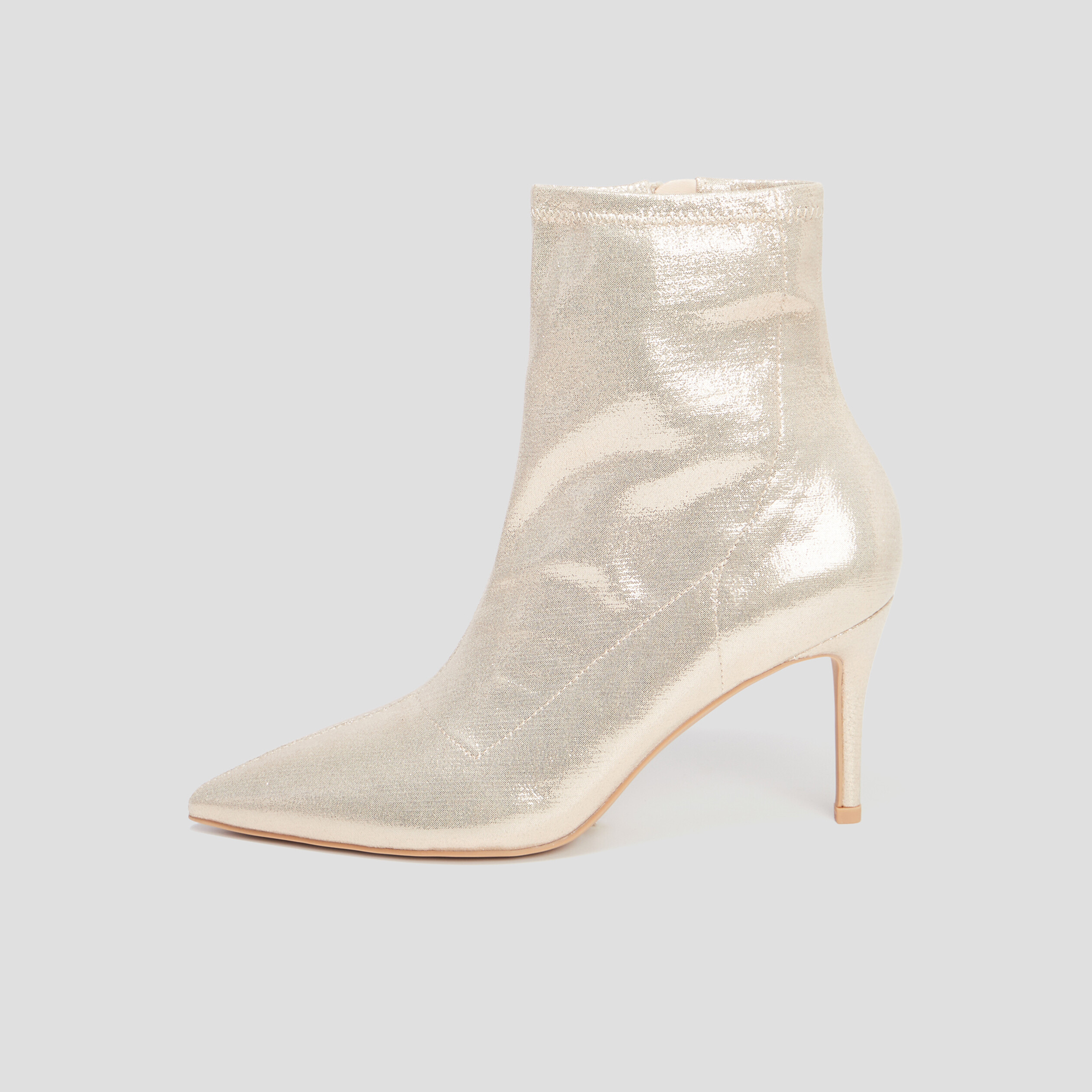 Bottines bouts pointus talons aiguilles jaune or femme | La Halle