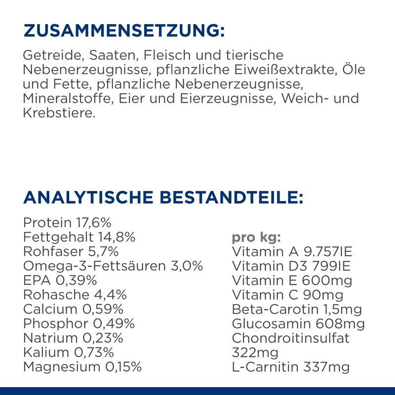 Hill's Gelenkdiät Hill's Prescription Diet Joint Care j/d Huhn 16 kg