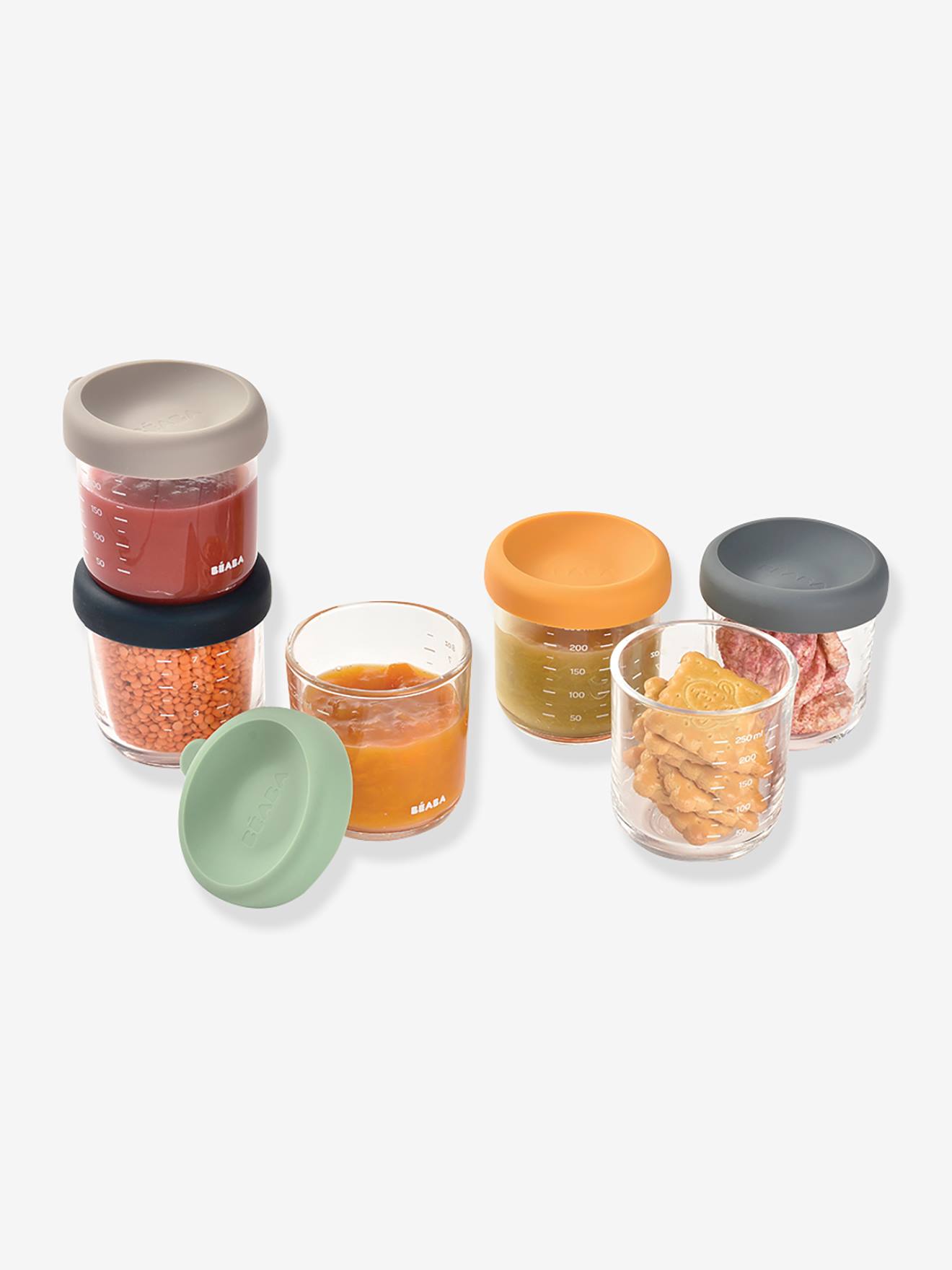 Beaba 6er-Set Baby Breigläser 250 ml BEABA - mehrfarbig