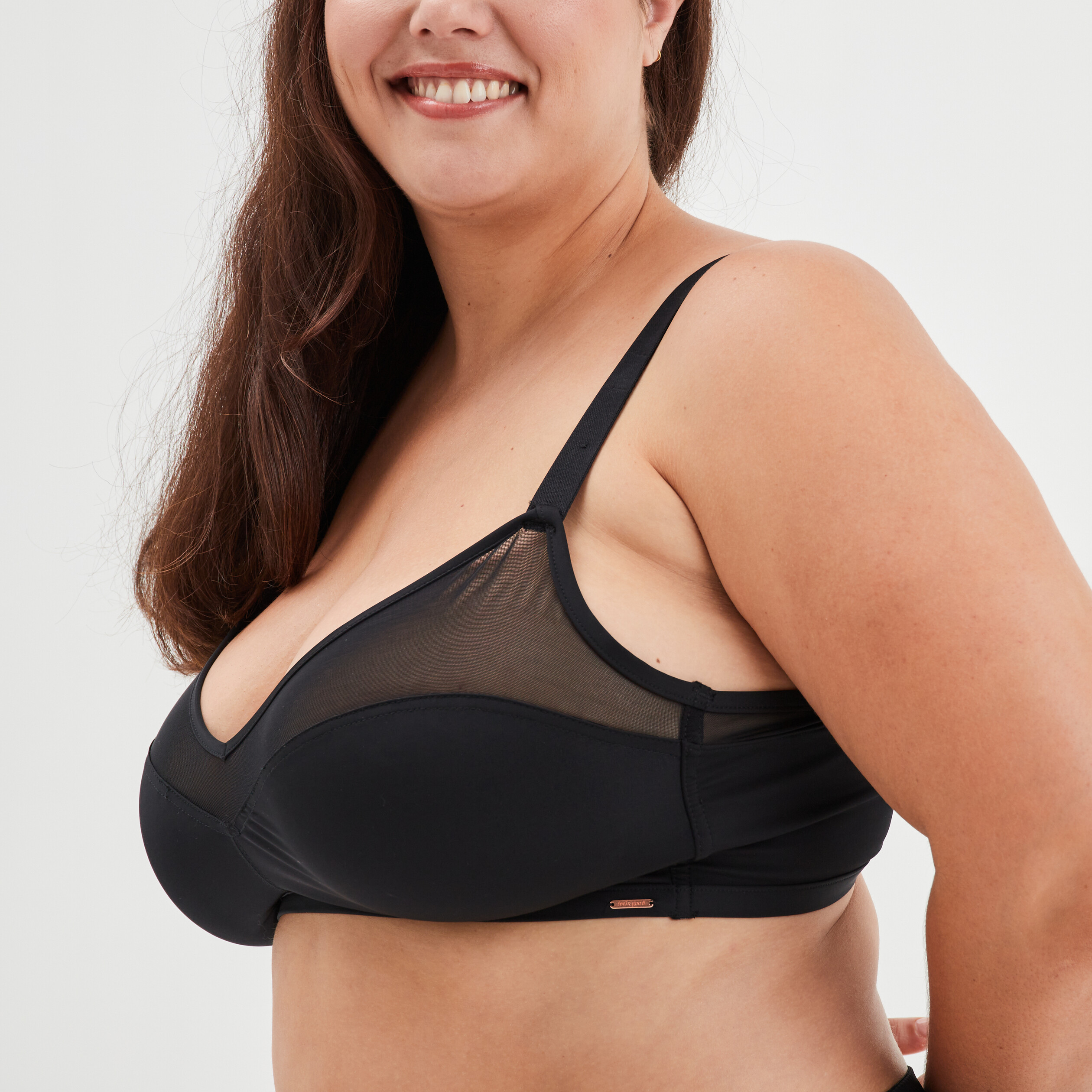 Soutien-gorge triangle microfibre Izold noir femme grande taille | La Halle