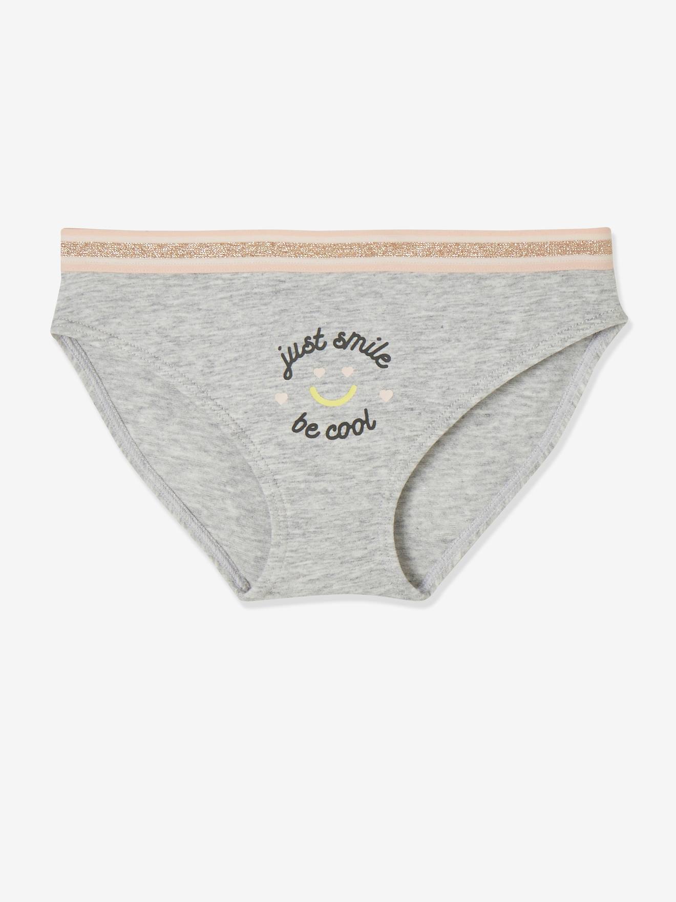 Lot de 5 culottes fille eau de rose rayé